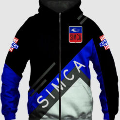 Simca Blue Hoodie Zip Hoodie 3D