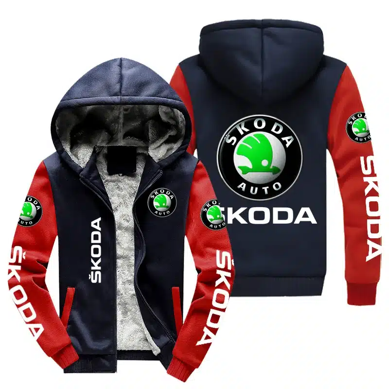 Skoda Red Fleece Jacket 1 Skoda Red Fleece Jacket