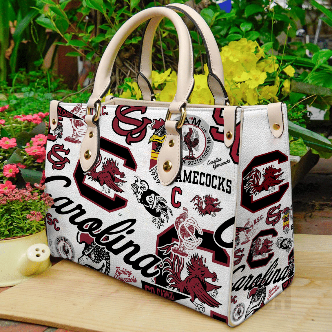 South Carolina Gamecocks Leather Handbag 1 South Carolina Gamecocks Leather Handbag