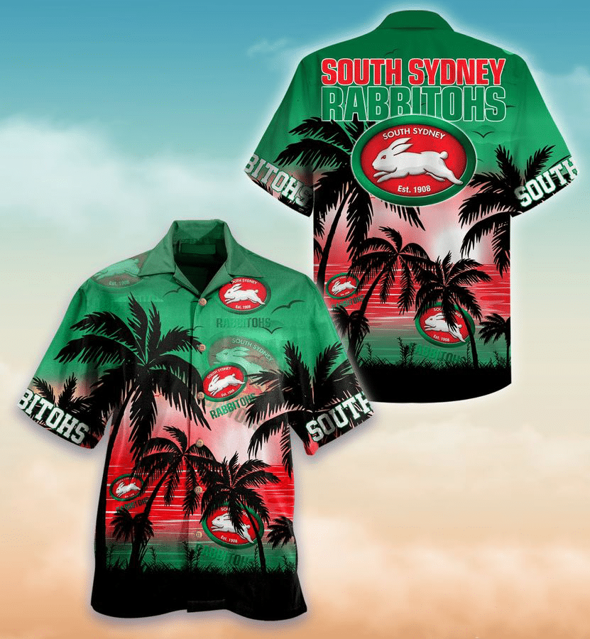 South Sydney Rabbitohs Hawaiian Shirt 1 South Sydney Rabbitohs Hawaiian Shirt