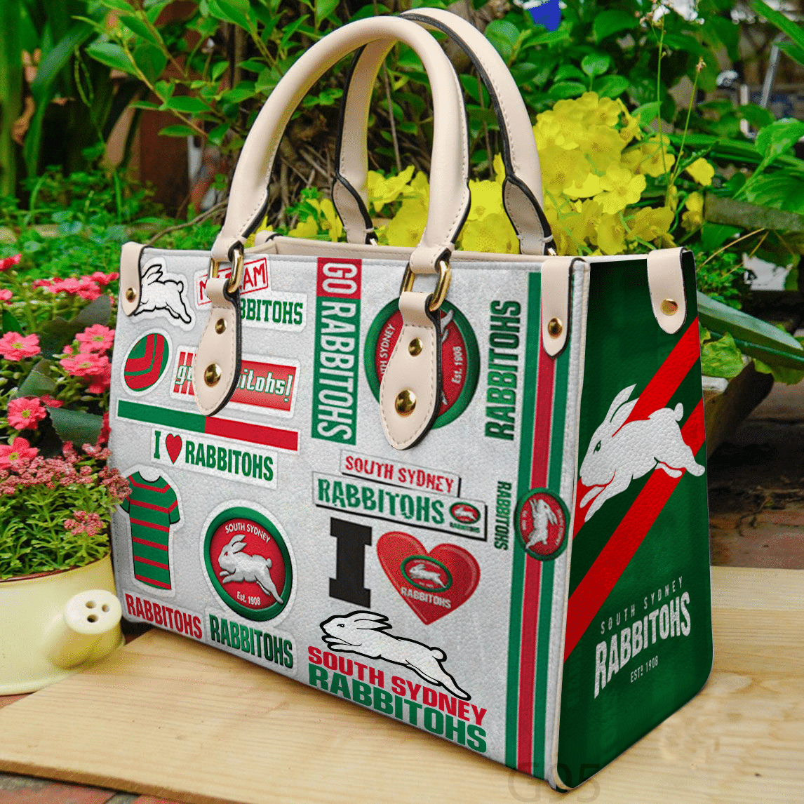 South Sydney Rabbitohs Leather Handbag 1 South Sydney Rabbitohs Leather Handbag