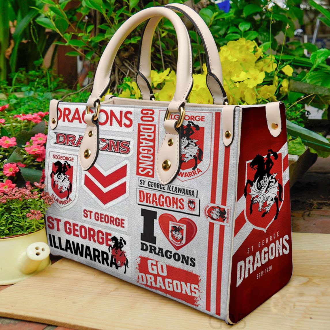 St George Illawarra Dragons Leather Handbag 1 St George Illawarra Dragons Leather Handbag