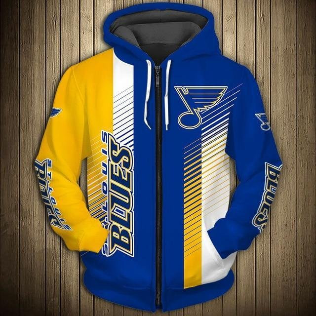 St Louis Blues 1 Hoodie Zip Hoodie 3D 1 St Louis Blues 1 Hoodie Zip Hoodie 3D