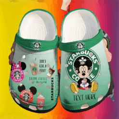 Starbucks Coffee Mickey Mouse Soft Clogs
