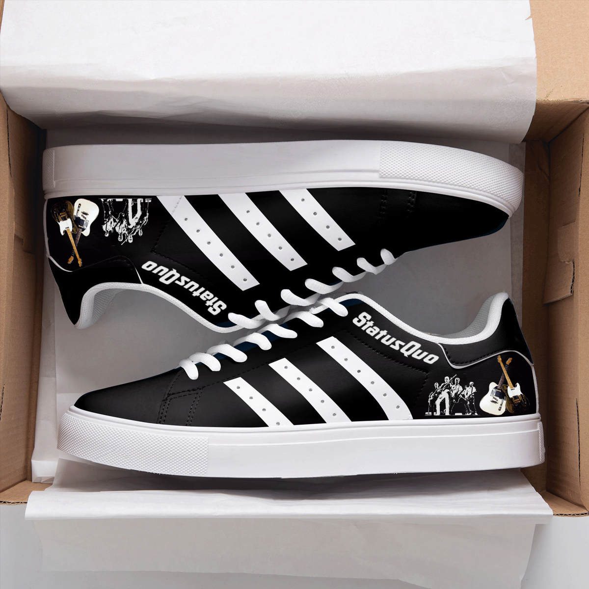 Status Quo Black Stan Smith Shoes 1 Status Quo Black Stan Smith Shoes