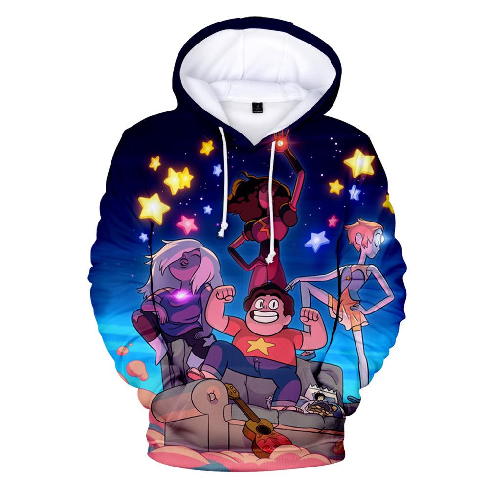 Steven Universe Hoodie Zip Hoodie 3D 1 Steven Universe Hoodie Zip Hoodie 3D