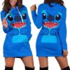 Stitch Love Dress Hoodie Zip Hoodie 3D