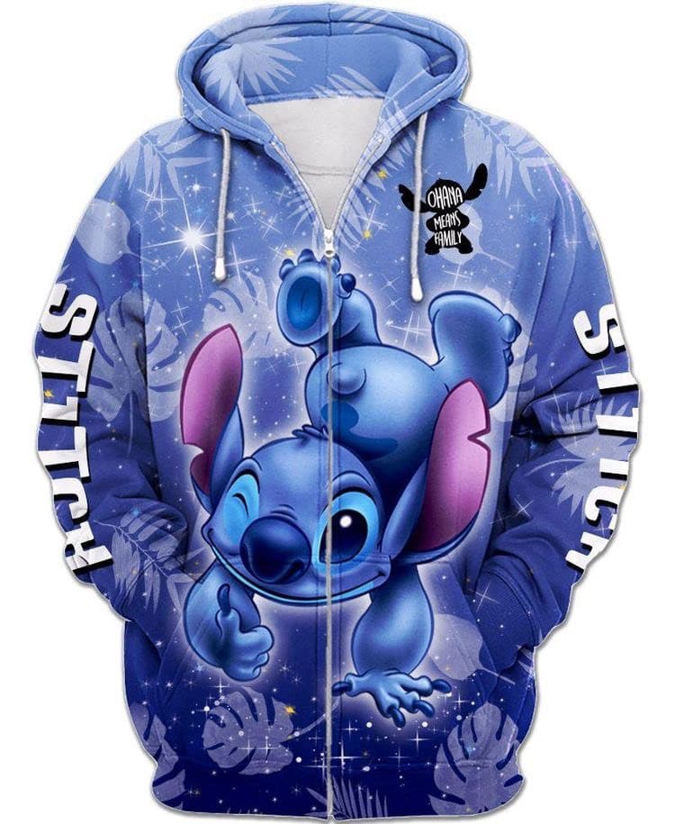 Stitch Lover Cute Hoodie Zip Hoodie 3D 1 Stitch Lover Cute Hoodie Zip Hoodie 3D