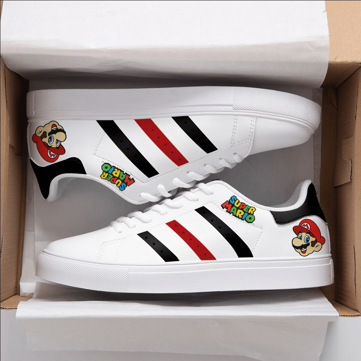 Super Mario Stan Smith Shoes 1 Super Mario Stan Smith Shoes