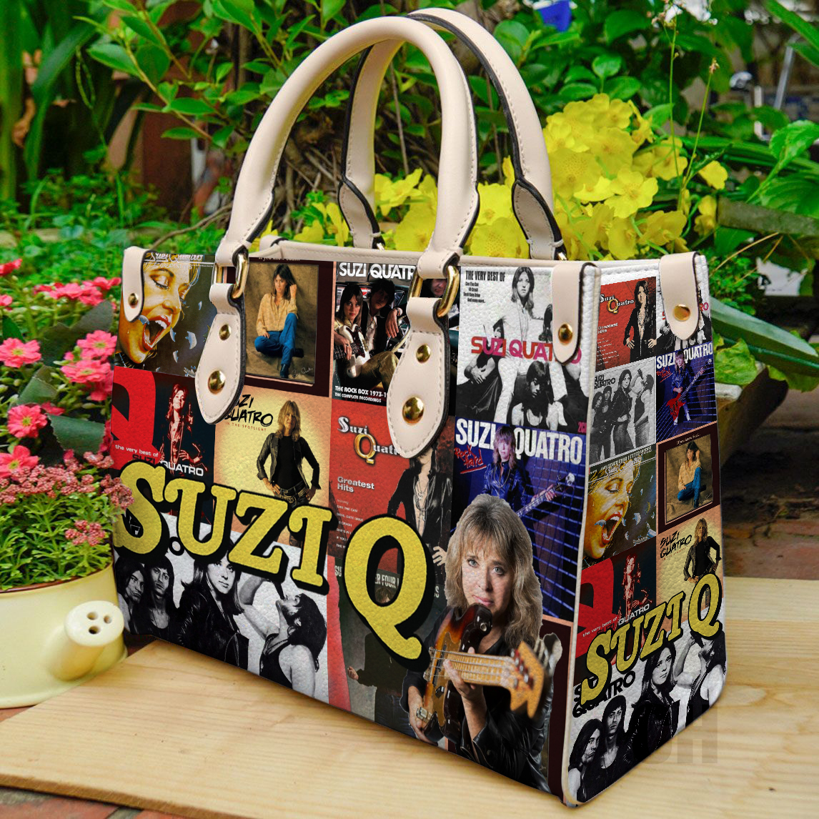 Suzi Quatro Leather Handbag 1 Suzi Quatro Leather Handbag
