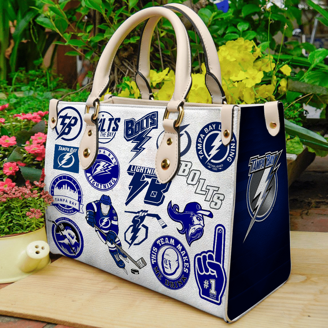 Tampa Bay Lightning Leather Handbag 1 Tampa Bay Lightning Leather Handbag