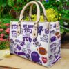 Tcu Horned Frogs Leather Handbag