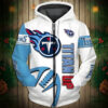Tennessee Titans 4G Hoodie Zip Hoodie 3D