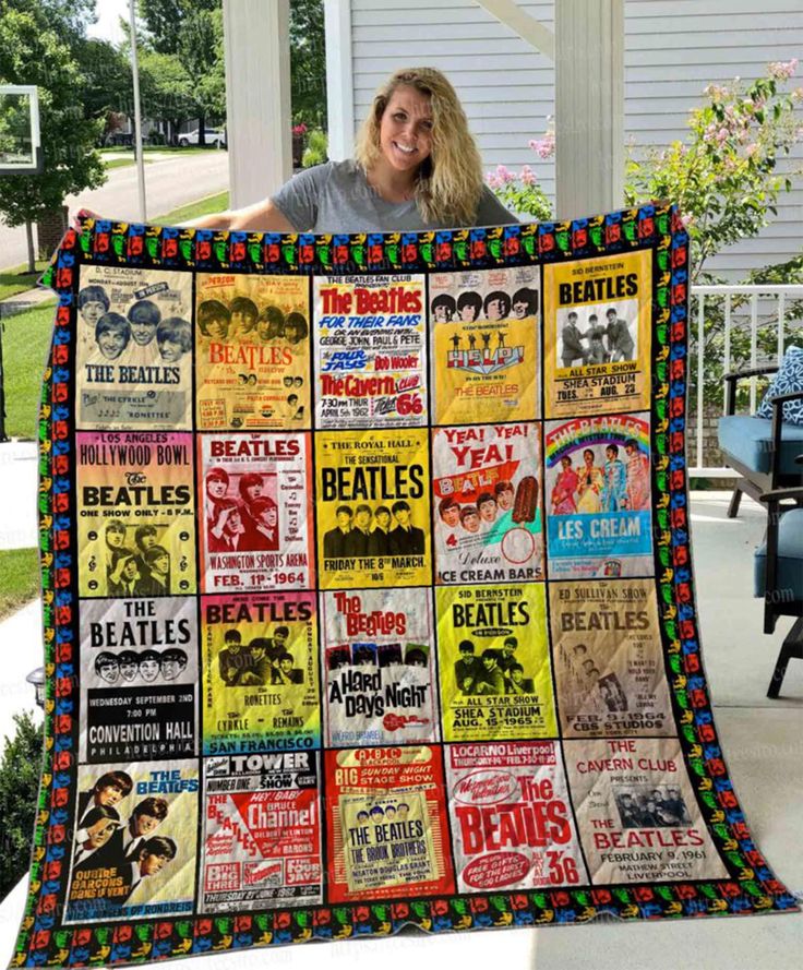 The Beatles Rock Band Music Lover Blanket 1 The Beatles Rock Band Music Lover Blanket