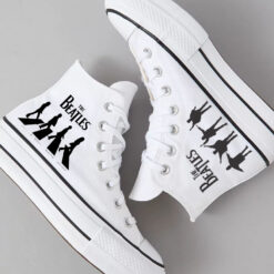 The Beatles White High Top Shoes