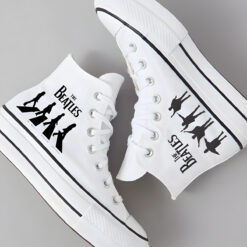 The Beatles White High Top Shoes
