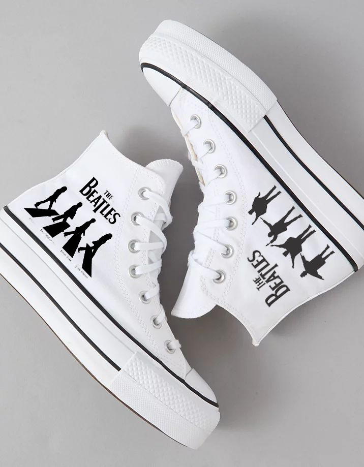 The Beatles White High Top Shoes 1 The Beatles White High Top Shoes