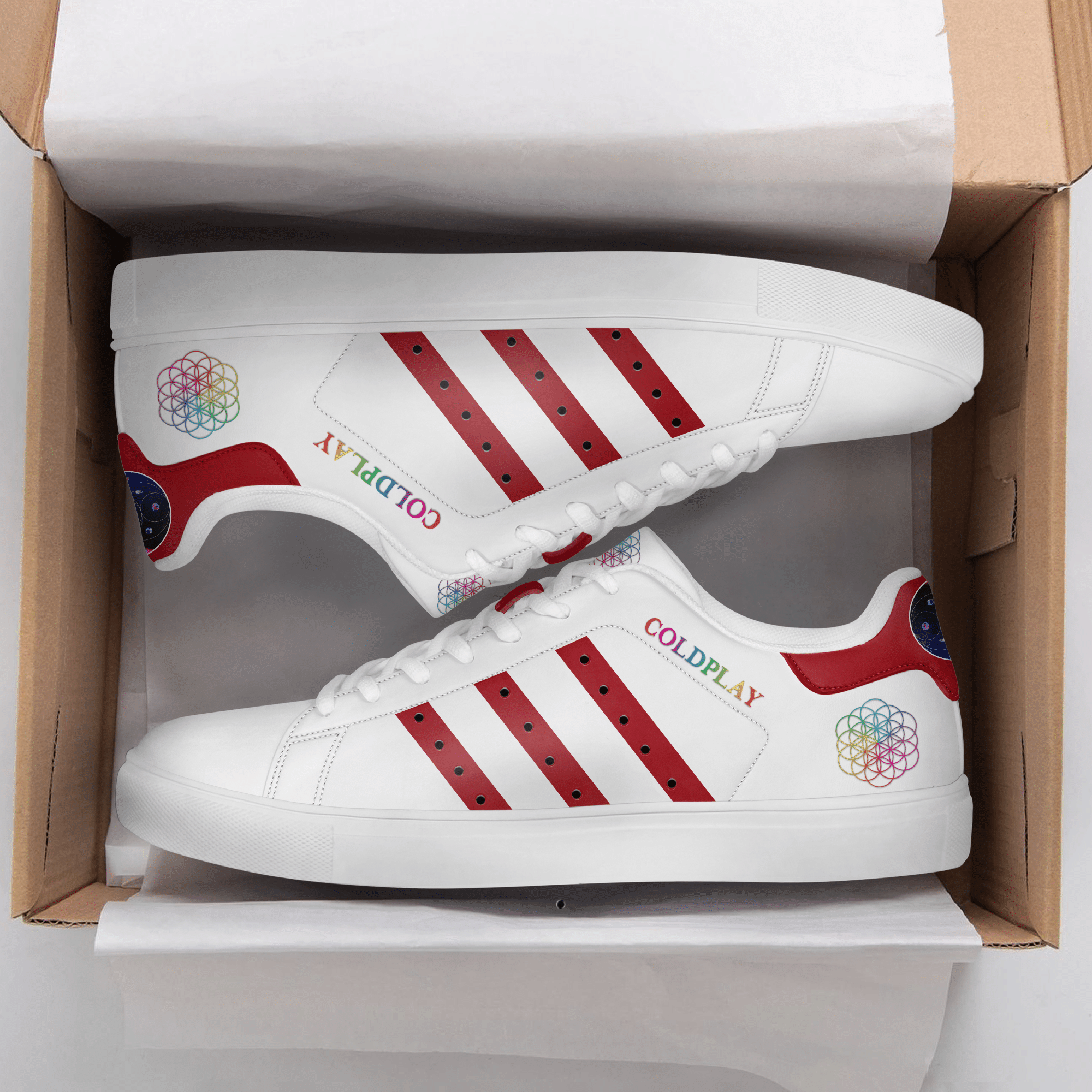 The Coldplay Red Stan Smith Shoes 1 The Coldplay Red Stan Smith Shoes