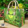 The Grinch White Leather Handbag