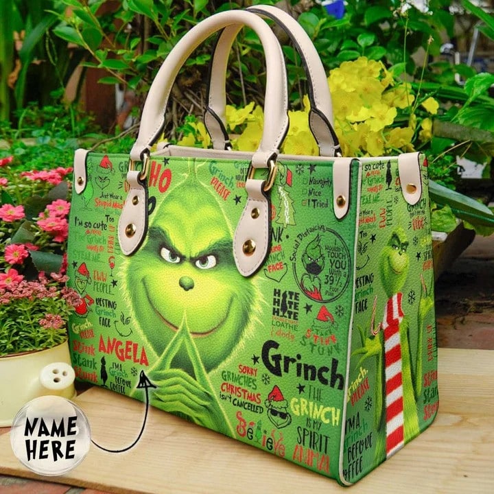 The Grinch White Leather Handbag 1 The Grinch White Leather Handbag