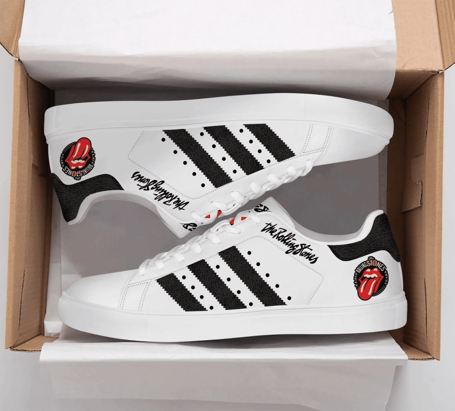 The Rolling Stones 001 Stan Smith Shoes 1 The Rolling Stones 001 Stan Smith Shoes