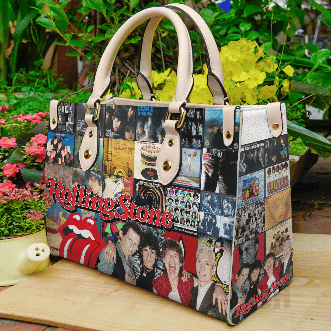 The Rolling Stones Band Leather Handbag 1 The Rolling Stones Band Leather Handbag