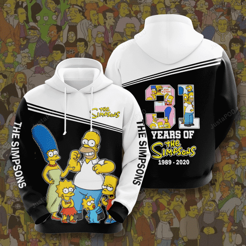 The Simpsons Simpson Hoodie Zip Hoodie 3D 1 The Simpsons Simpson Hoodie Zip Hoodie 3D