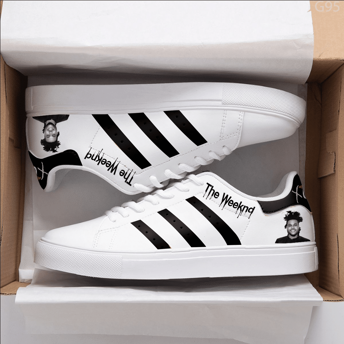 The Weeknd Stan Smith Shoes 1 The Weeknd Stan Smith Shoes