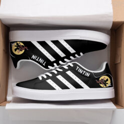 Tintin Black Stan Smith Shoes