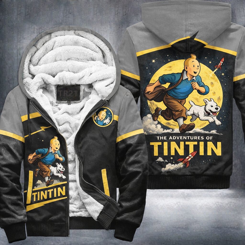 Tintin Fleece Jacket 1 Tintin Fleece Jacket