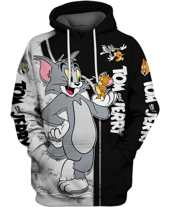 Tom And Jerry 1 Hoodie Zip Hoodie 3D 1 Tom And Jerry 1 Hoodie Zip Hoodie 3D