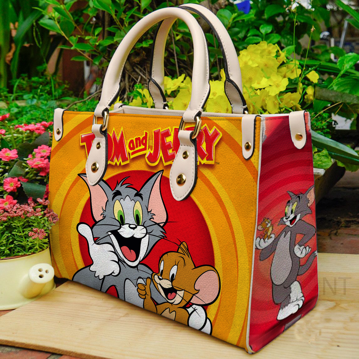 Tom And Jerry Leather Handbag 1 Tom And Jerry Leather Handbag
