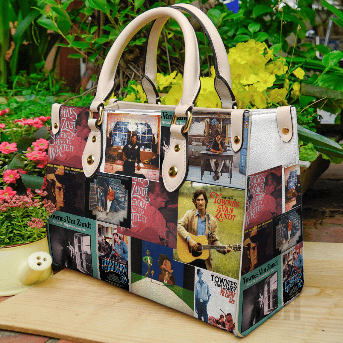 Townes Van Zandt Leather Handbag 1 Townes Van Zandt Leather Handbag