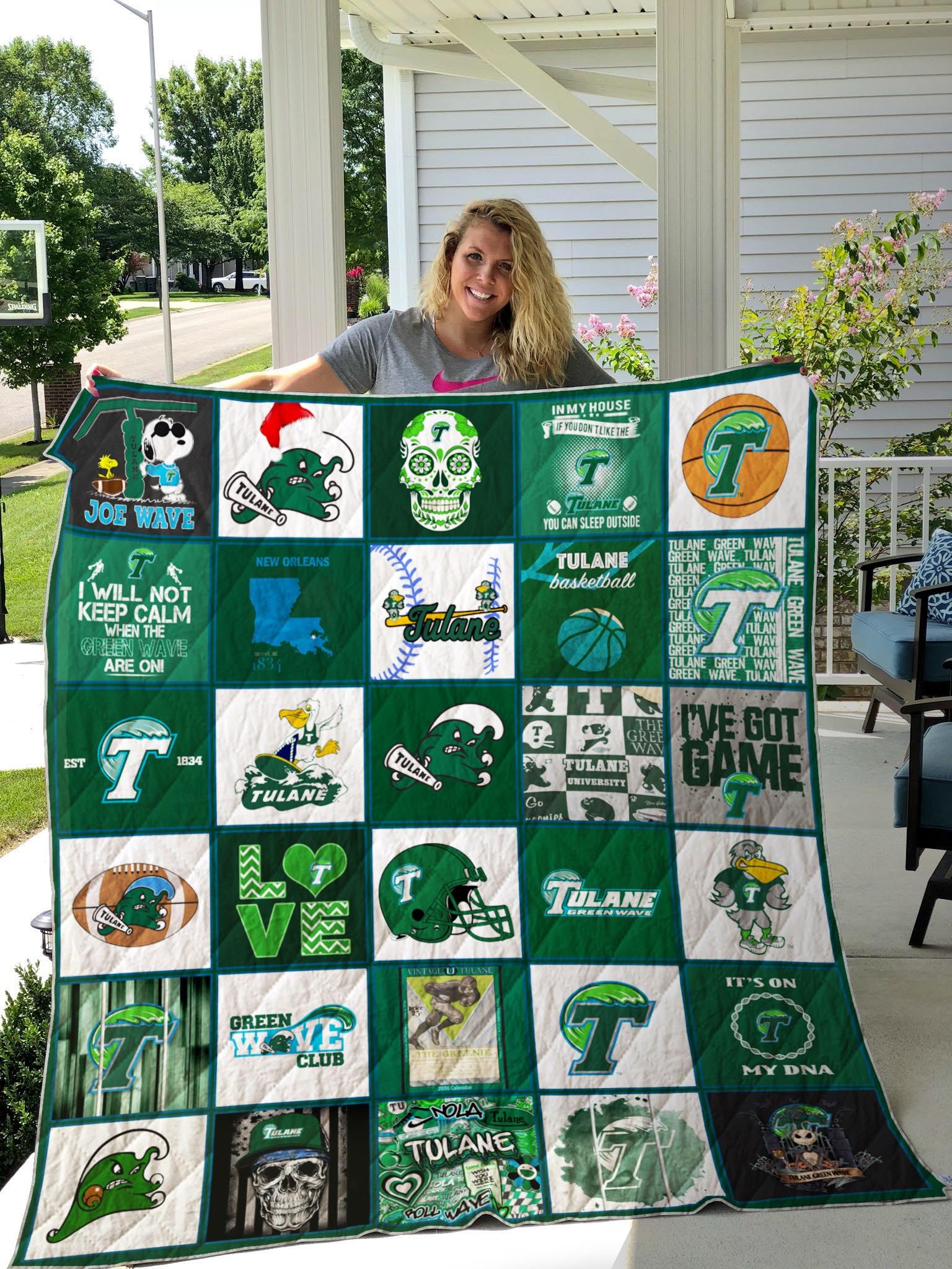 Tulane Green Wave Blanket 1 Tulane Green Wave Blanket