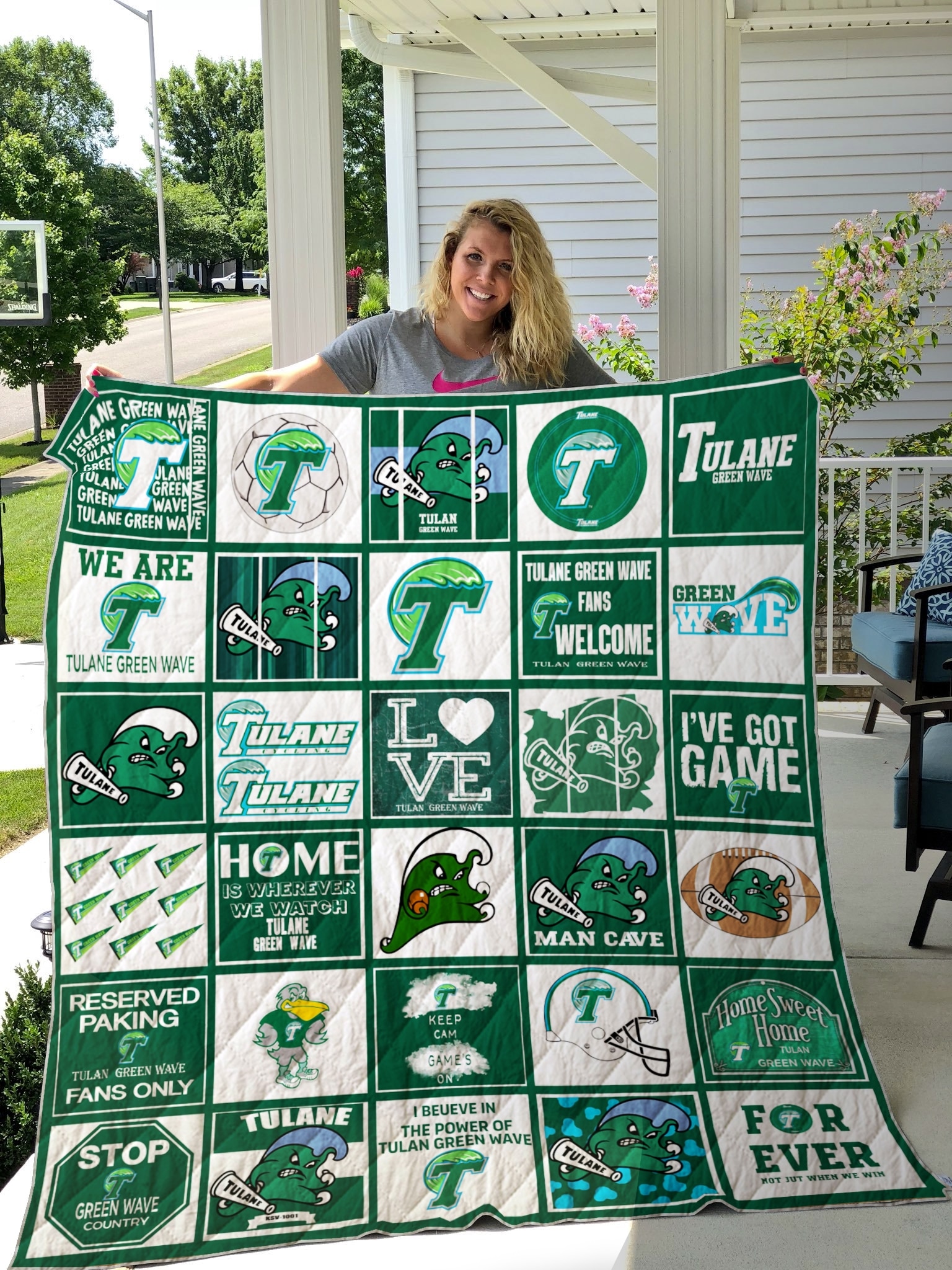 Tulane Green Wave Blanket 1 Tulane Green Wave Blanket