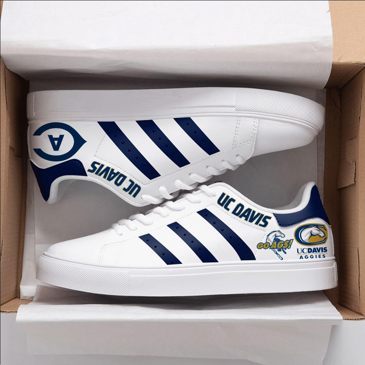 Uc Davis Aggies Stake Stan Smith Shoes 1 Uc Davis Aggies Stake Stan Smith Shoes