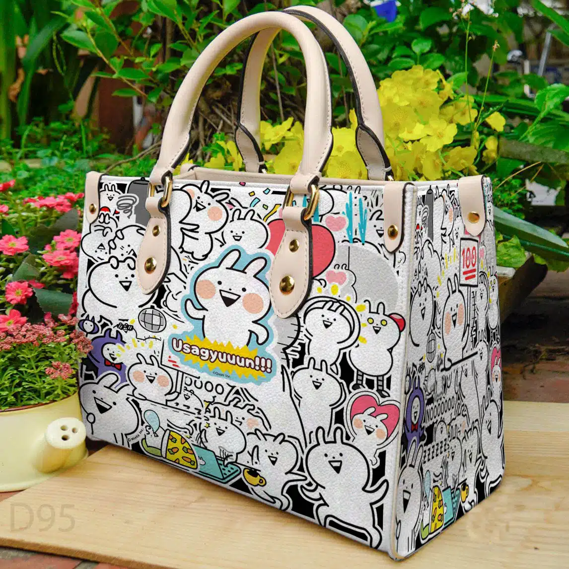 Usagyuuun Family Leather Handbag 1 Usagyuuun Family Leather Handbag