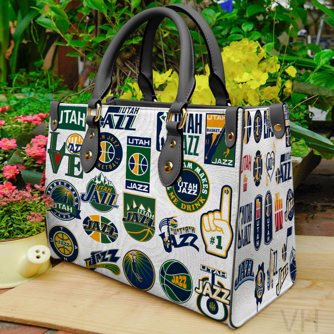 Utah Jazz Leather Handbag 1 Utah Jazz Leather Handbag