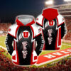 Utah Utes Hoodie Zip Hoodie 3D