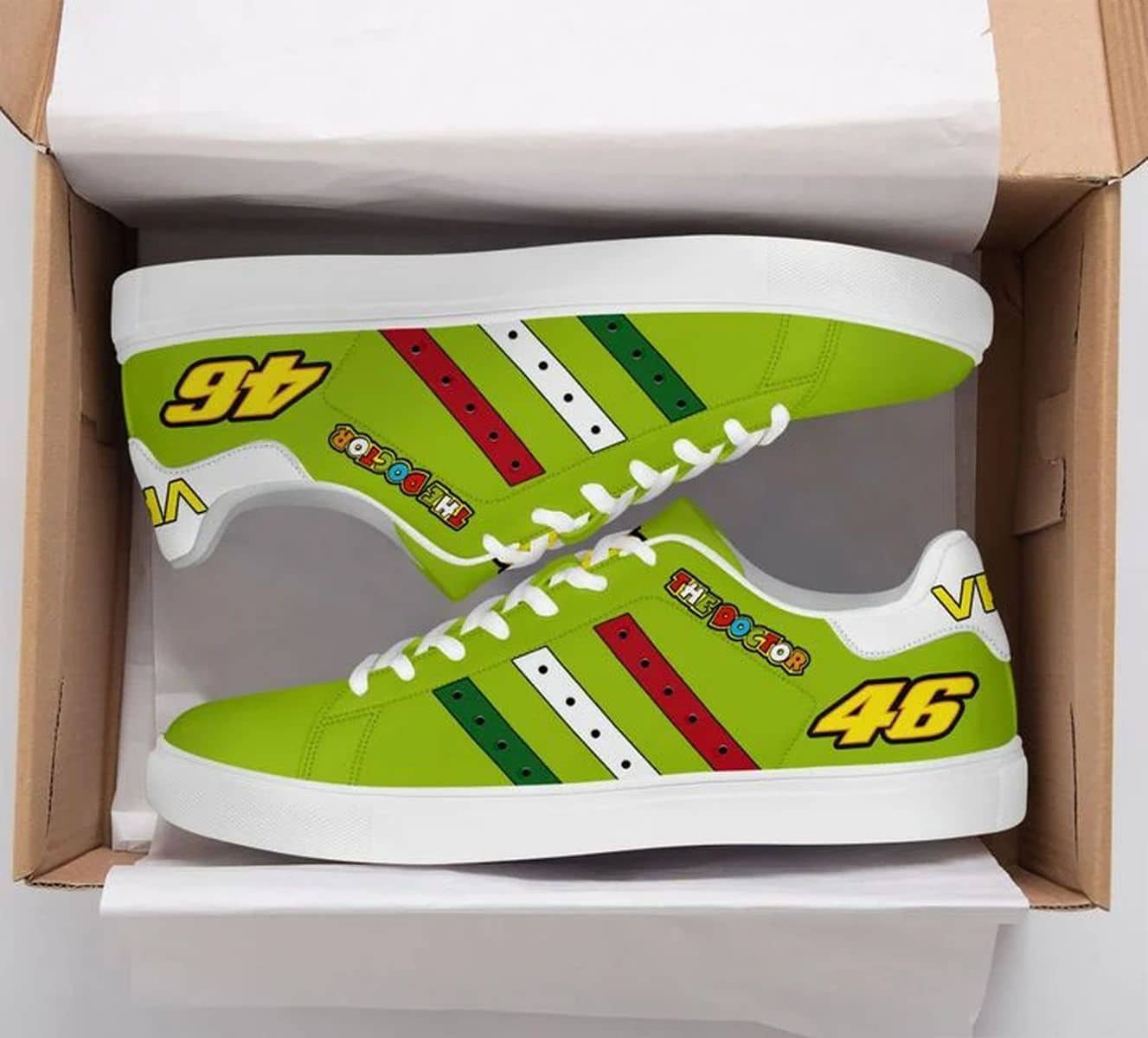 Valentino Rossi 46 White Stan Smith Shoes 1 Valentino Rossi 46 White Stan Smith Shoes