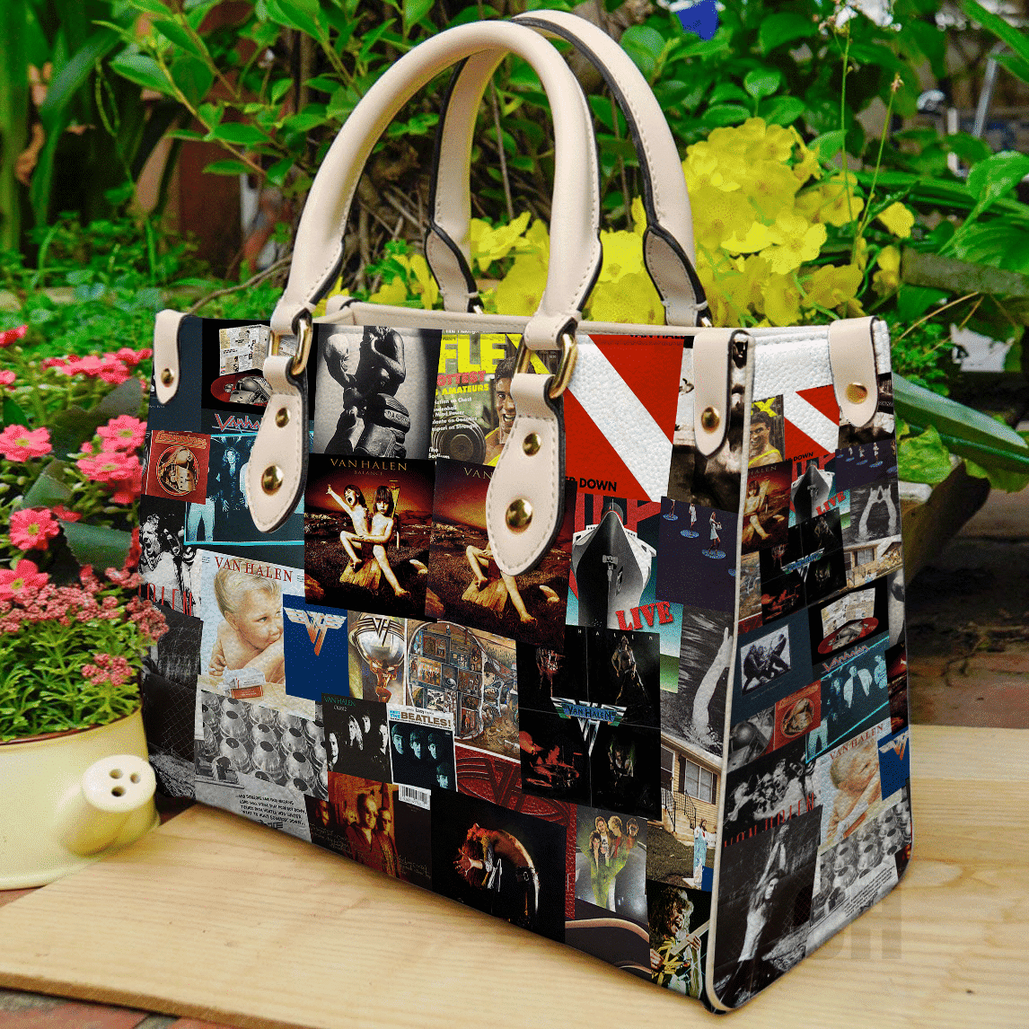 Van Halen Band Leather Handbag 1 Van Halen Band Leather Handbag