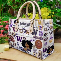 Washington Huskies Leather Handbag