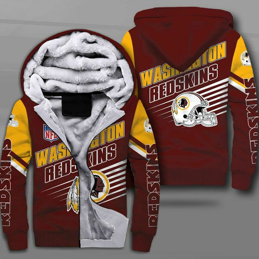 Washington Redskins 3 Fleece Jacket 1 Washington Redskins 3 Fleece Jacket