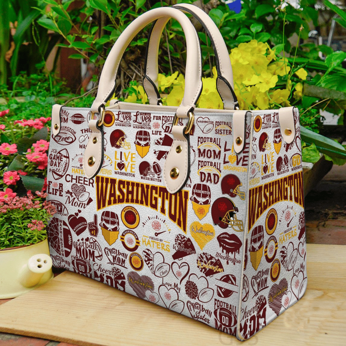 Washington Redskins A1 Leather Handbag 1 Washington Redskins A1 Leather Handbag