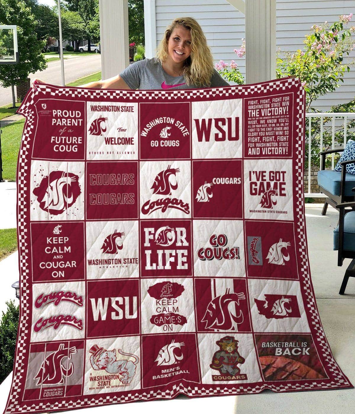 Washington State Cougars Blanket 1 Washington State Cougars Blanket