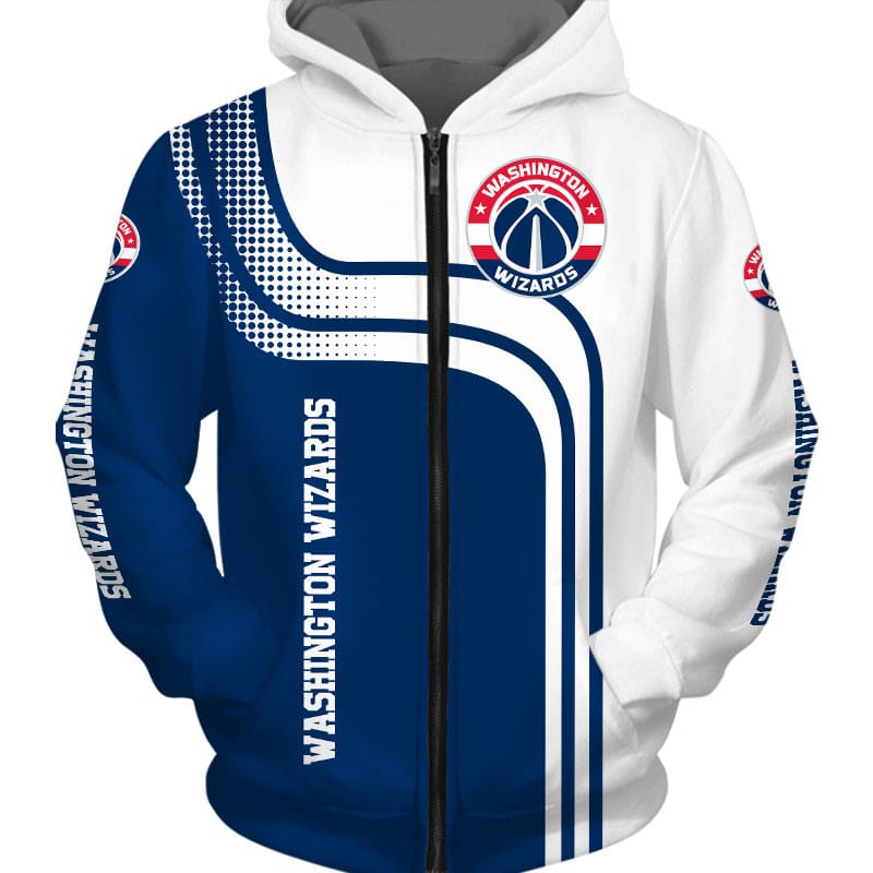 Washington Wizards Hoodie Zip Hoodie 3D 1 Washington Wizards Hoodie Zip Hoodie 3D