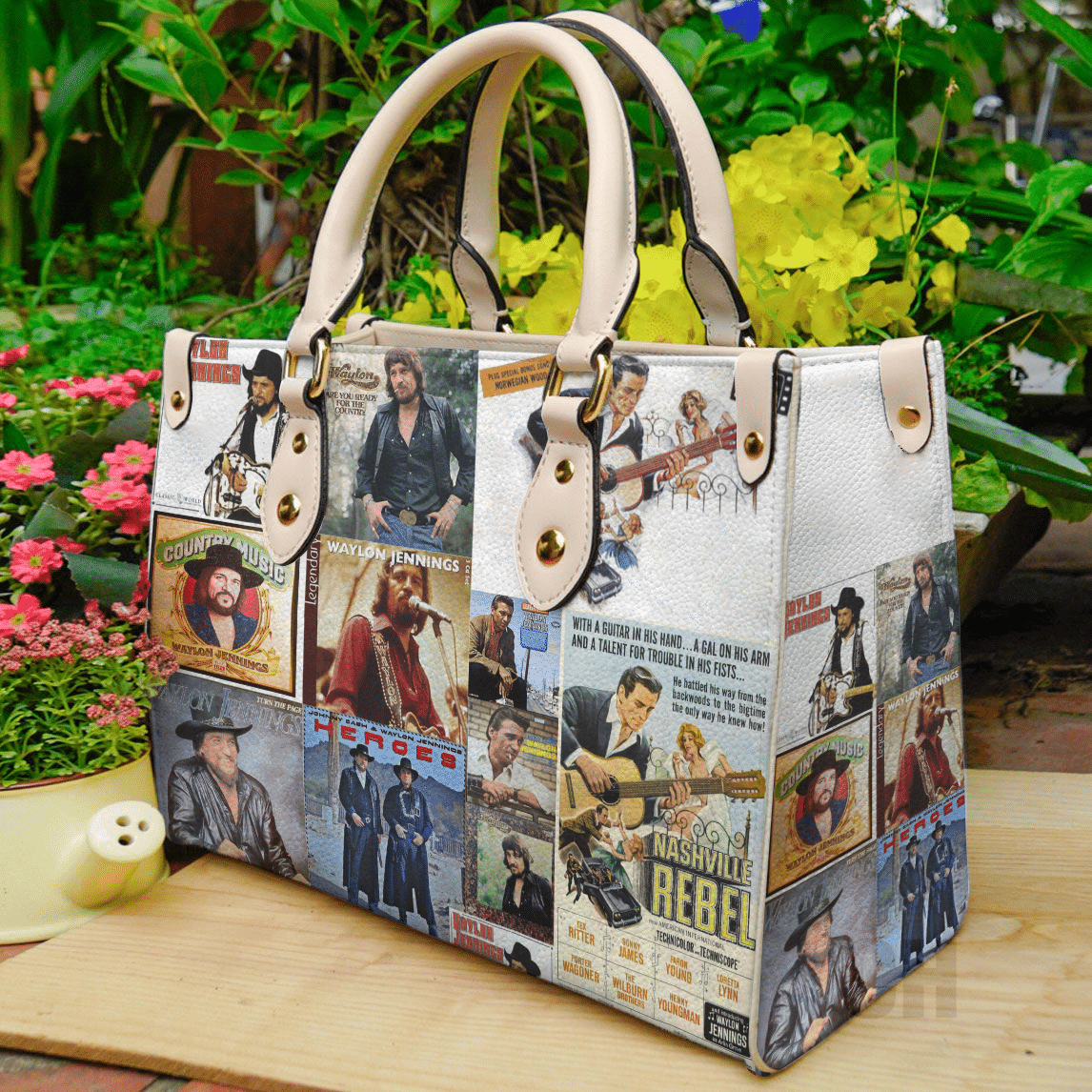 Waylon Jennings Leather Handbag 1 Waylon Jennings Leather Handbag