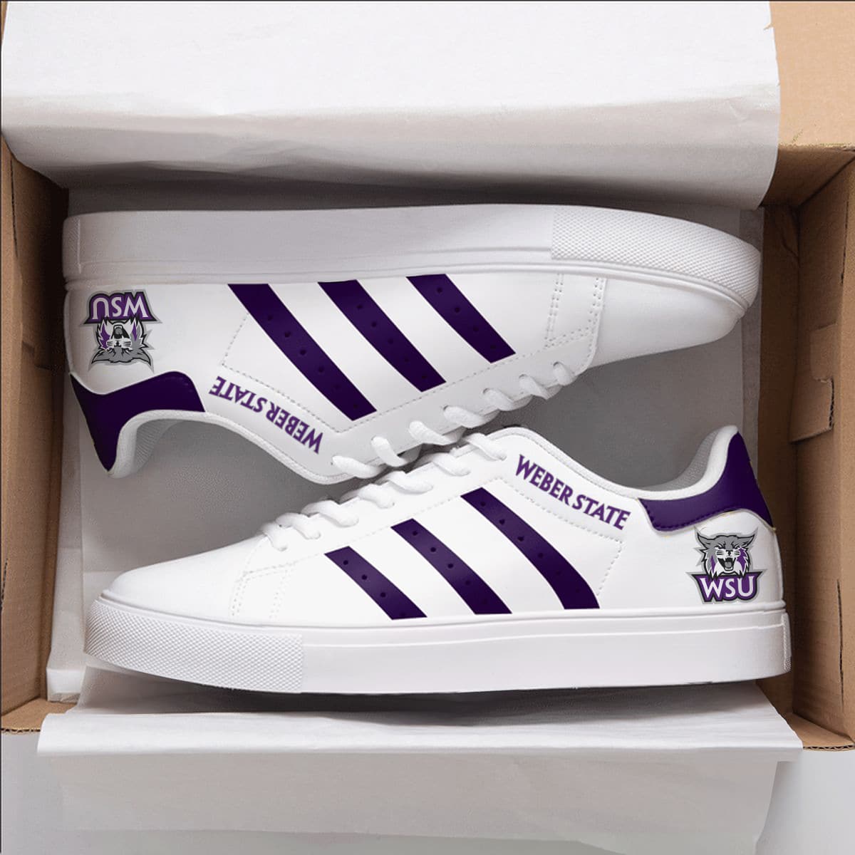 Weber State Wildcats Stan Smith Shoes 1 Weber State Wildcats Stan Smith Shoes