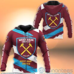 West Ham United Hoodie Zip Hoodie 3D
