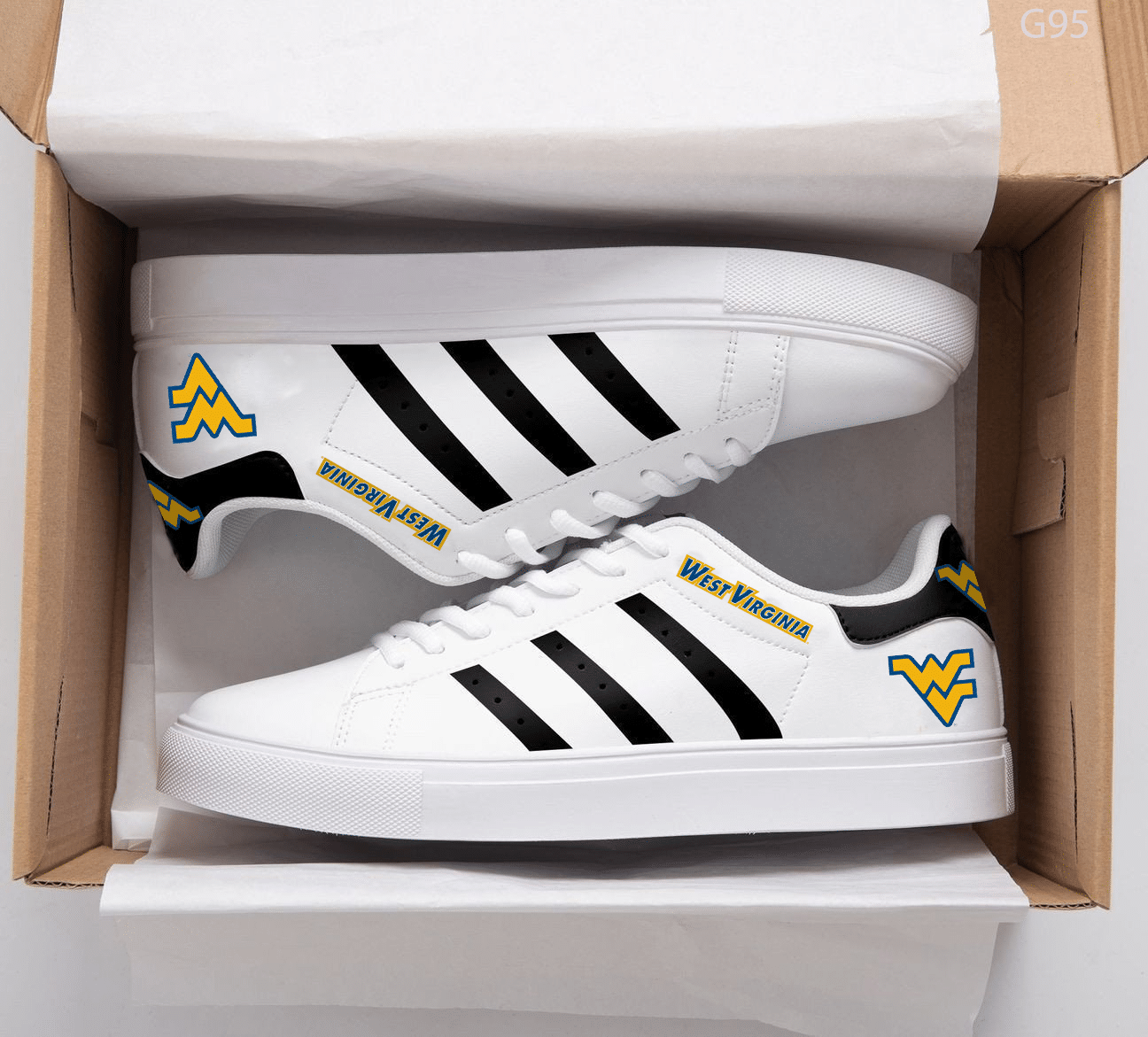 West Virginia Mountaineers Stan Smith Shoes 1 West Virginia Mountaineers Stan Smith Shoes